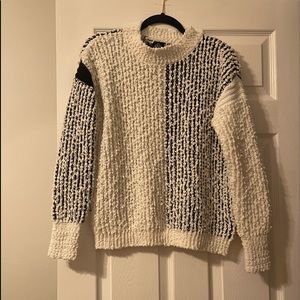 Bobeau Color Block Textured Sweater